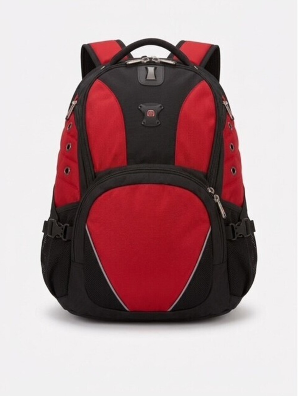 SwissGear Red and Black Durable Backpack with Multiple Compartments
